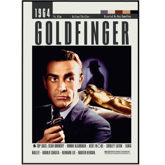 Goldfinger Movie 1964 Posters - 98typesModern Minimal Movies