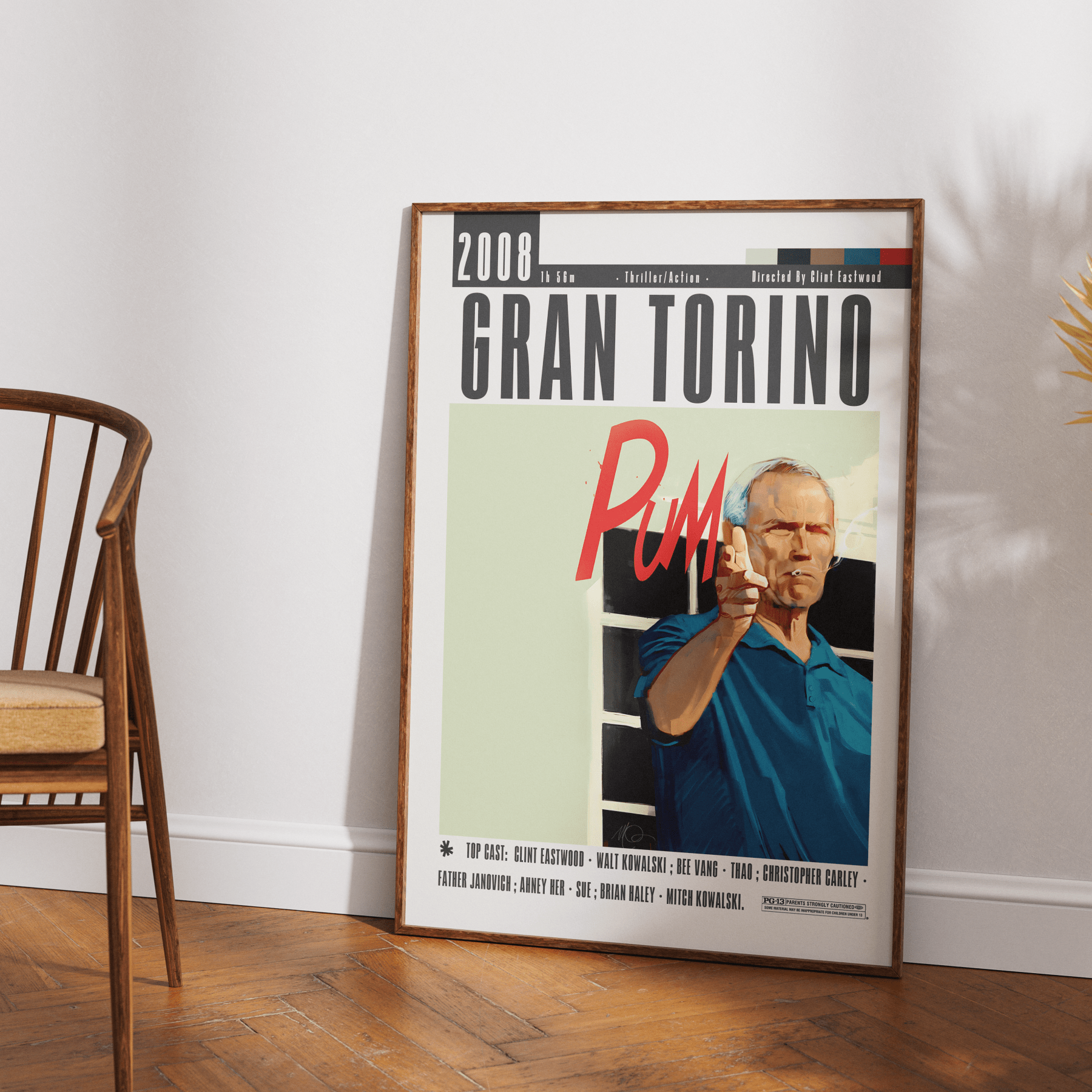 Gran Torino 2008 Film Posters - 98typesModern Minimal Movies