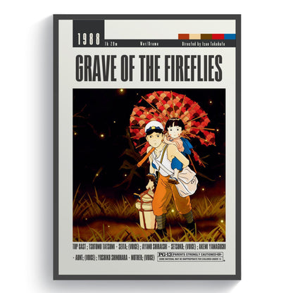 Grave of the Fireflies Poster Movies - 98typesModern Minimal Movies