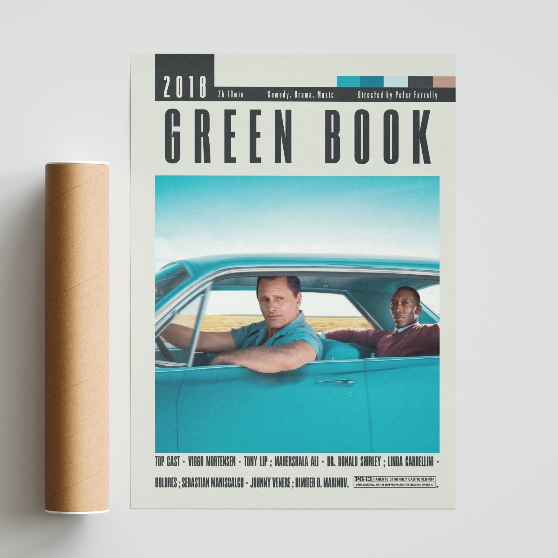 Green Book Poster | Peter Farrelly Movies - 98typesModern Minimal Movies