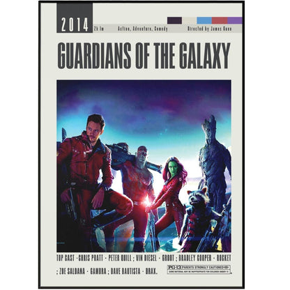 Guardians of the Galaxy Poster | James Gunn Movies - 98typesModern Minimal Movies