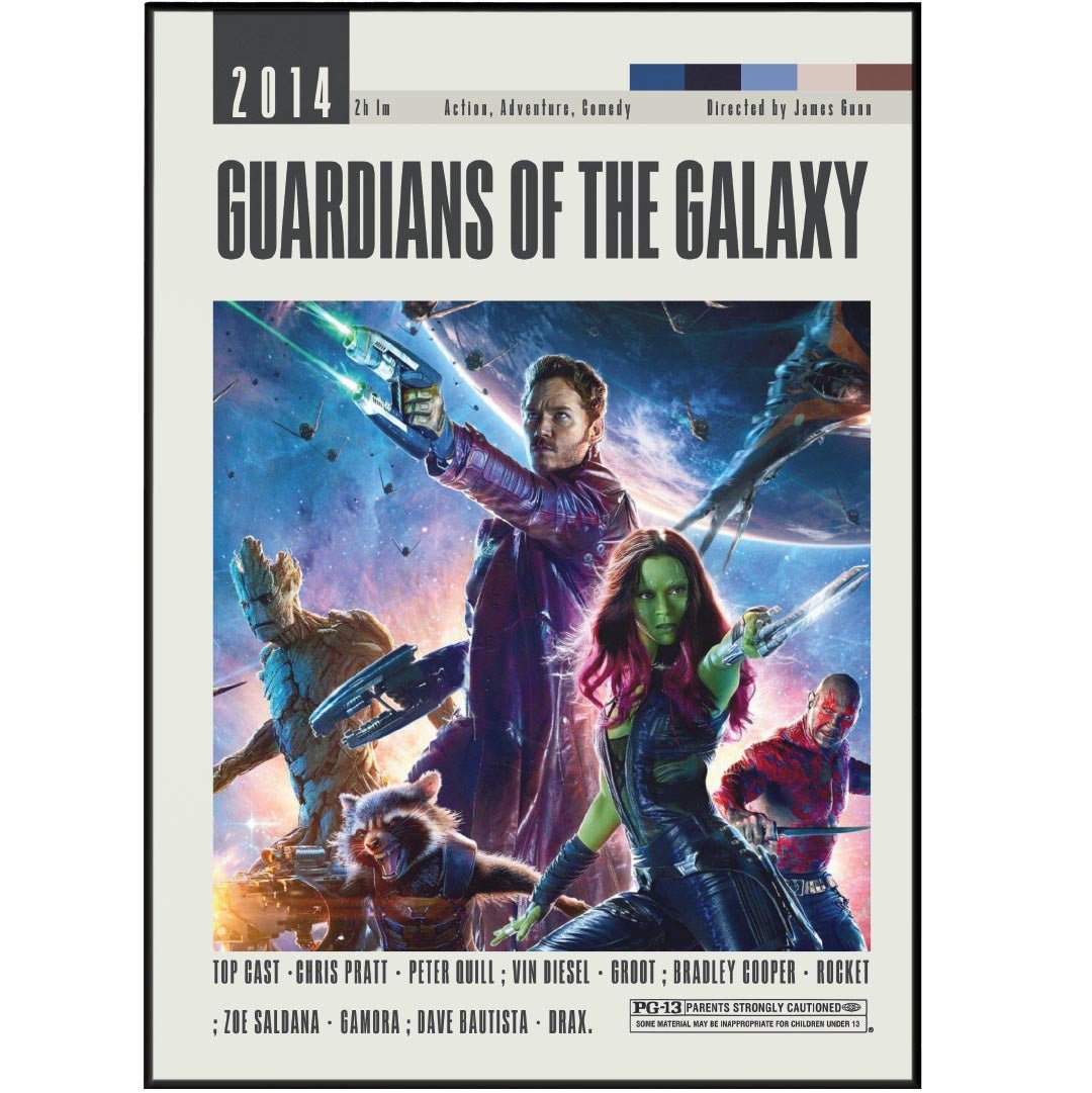 Guardians of the Galaxy Poster | James Gunn Movies - 98typesModern Minimal Movies