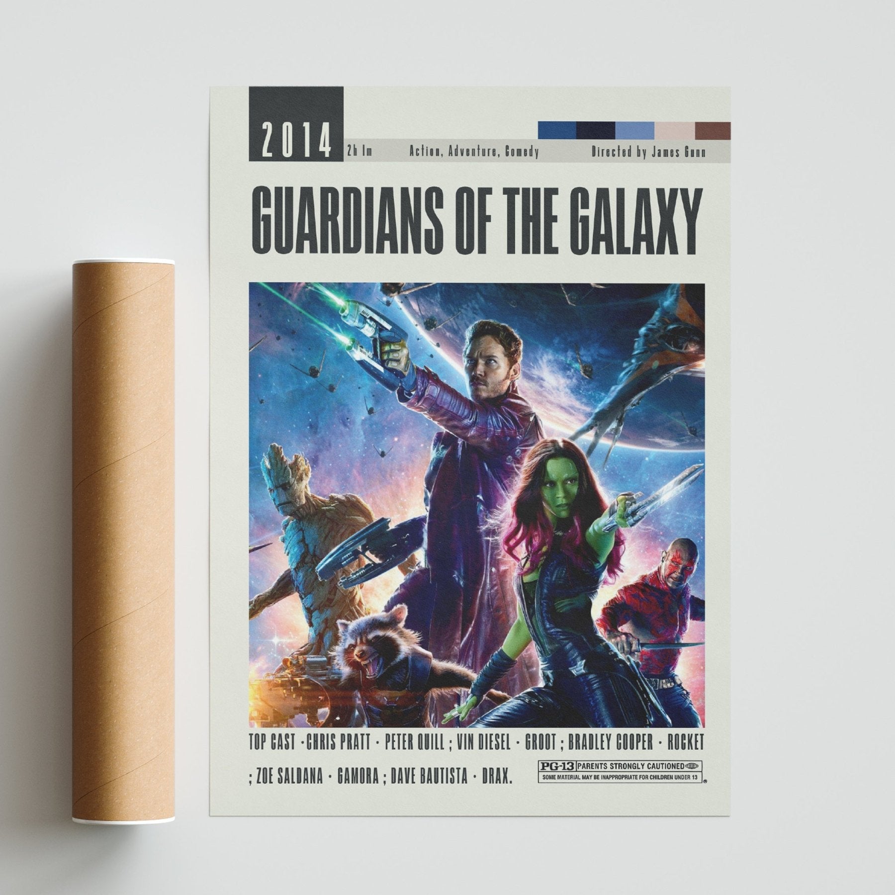 Guardians of the Galaxy Poster | James Gunn Movies - 98typesModern Minimal Movies