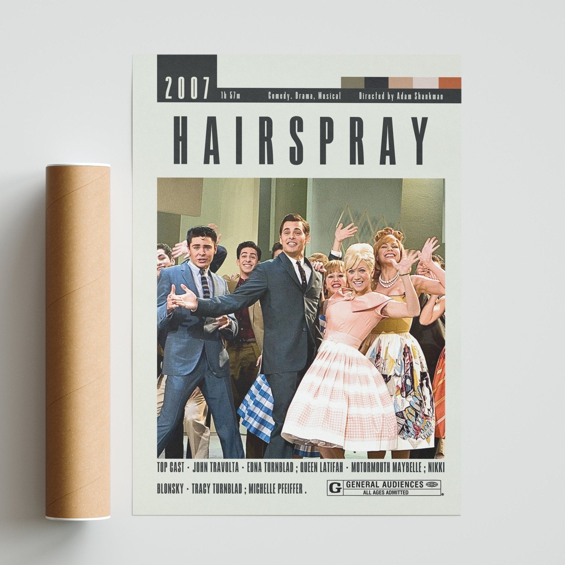 Hairspray Poster | Adam Shankman Movies - 98typesModern Minimal Movies