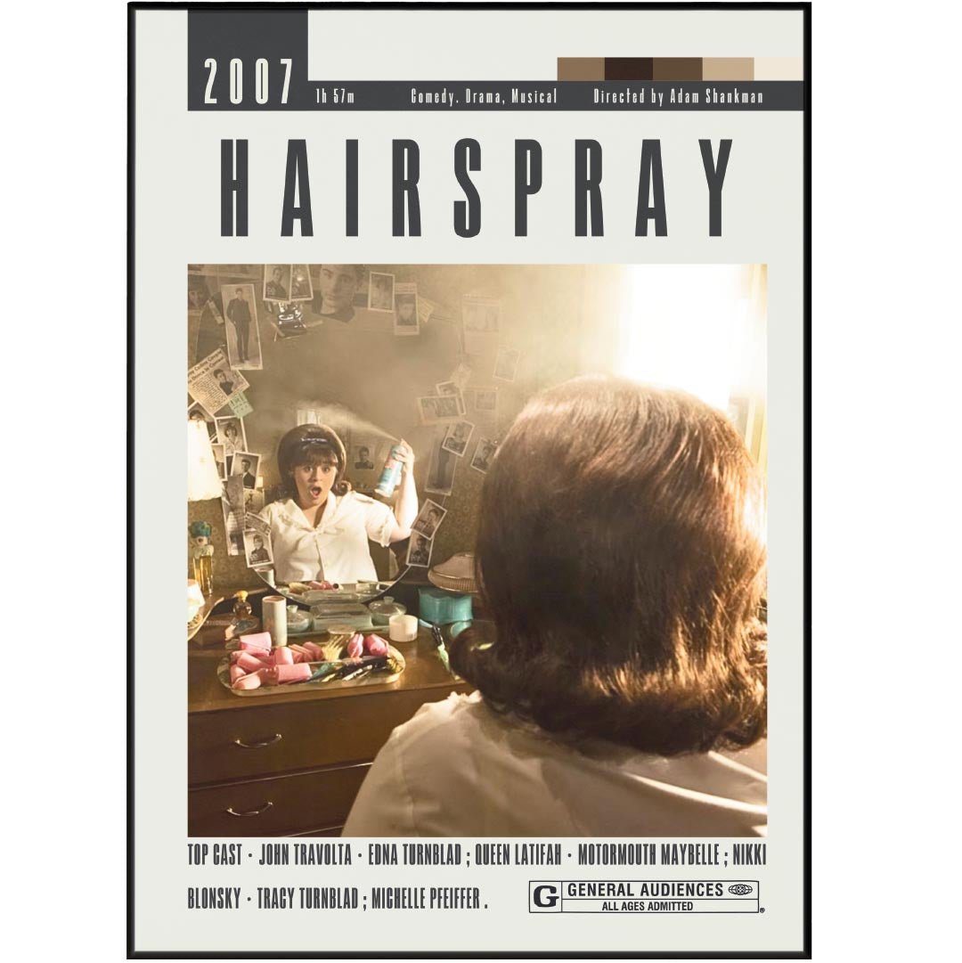 Hairspray Poster | Adam Shankman Movies - 98typesModern Minimal Movies