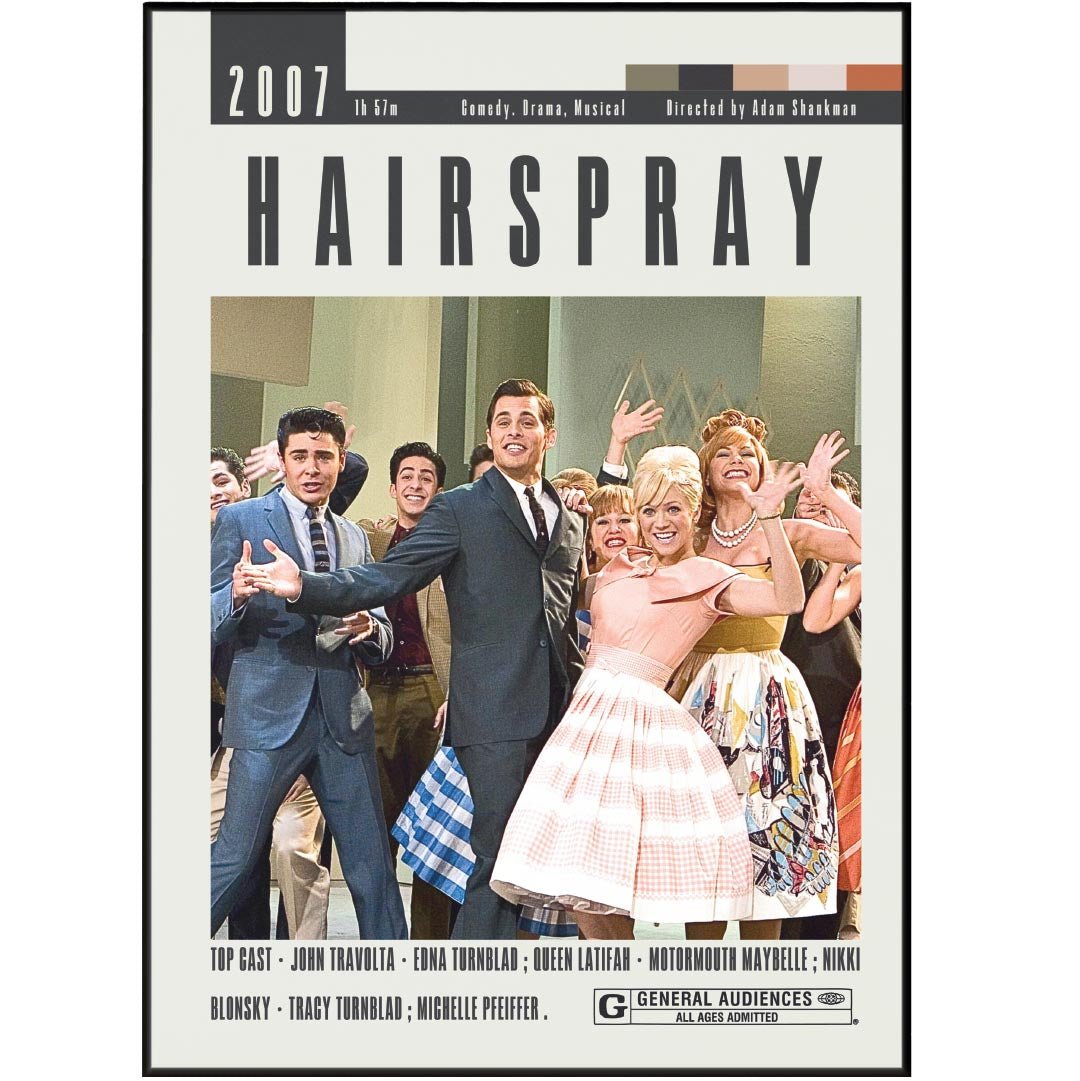 Hairspray Poster | Adam Shankman Movies - 98typesModern Minimal Movies