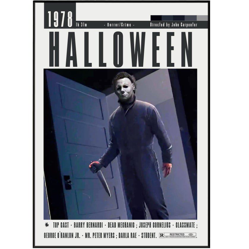 Halloween 1978 Movie Posters - 98typesModern Minimal Movies