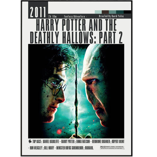 Harry Potter and the Deathly Hallows Part 2 Film Posters - 98typesModern Minimal Movies