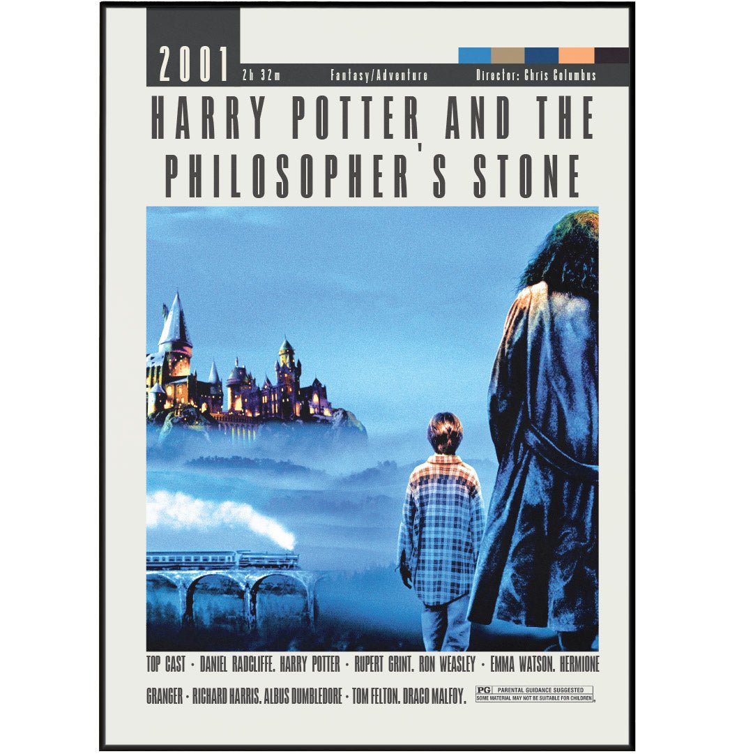 Harry Potter and the Philosopher's Stone Movies Poster - 98typesModern Minimal Movies