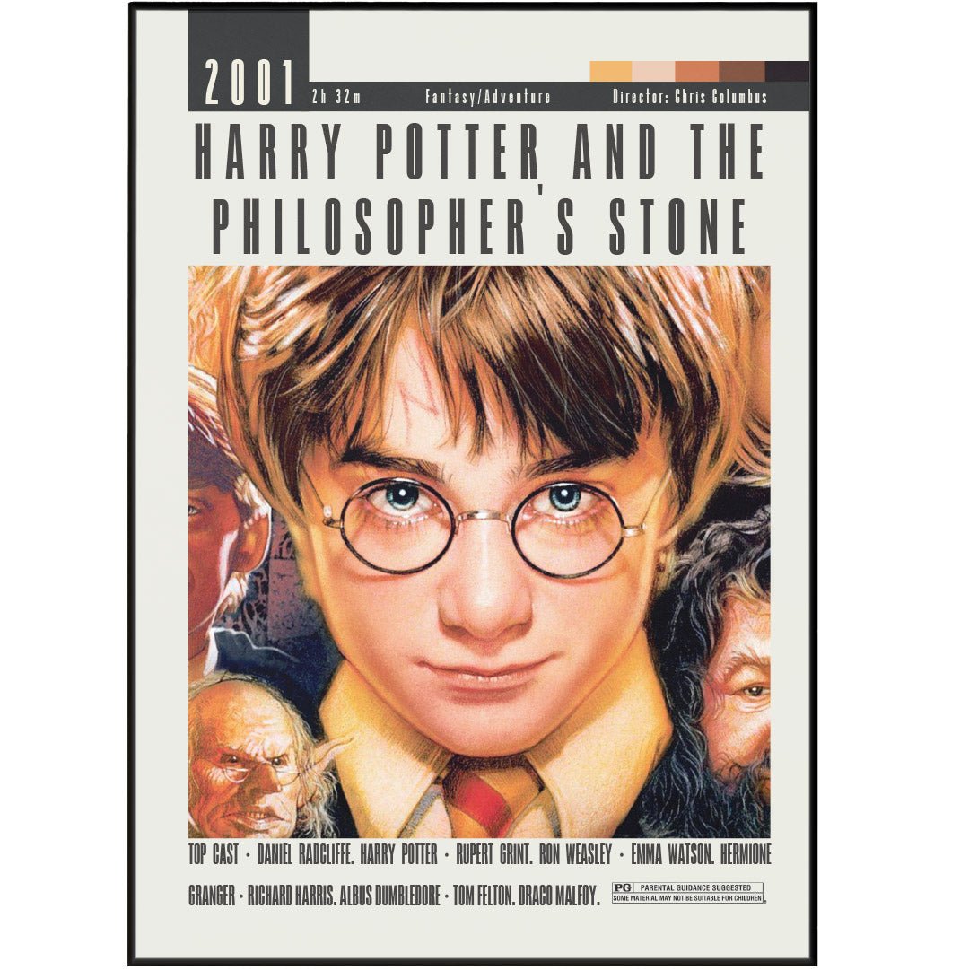 Harry Potter and the Philosopher's Stone Movies Poster - 98typesModern Minimal Movies