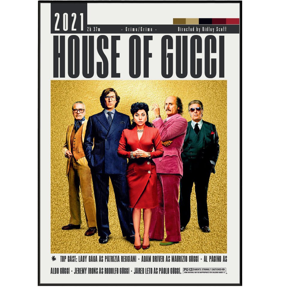 House of Gucci Films Poster - 98typesModern Minimal Movies