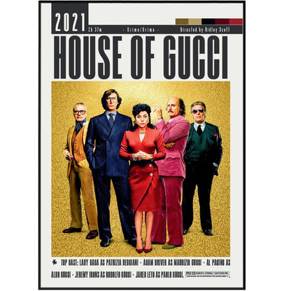 House of Gucci Films Poster - 98typesModern Minimal Movies