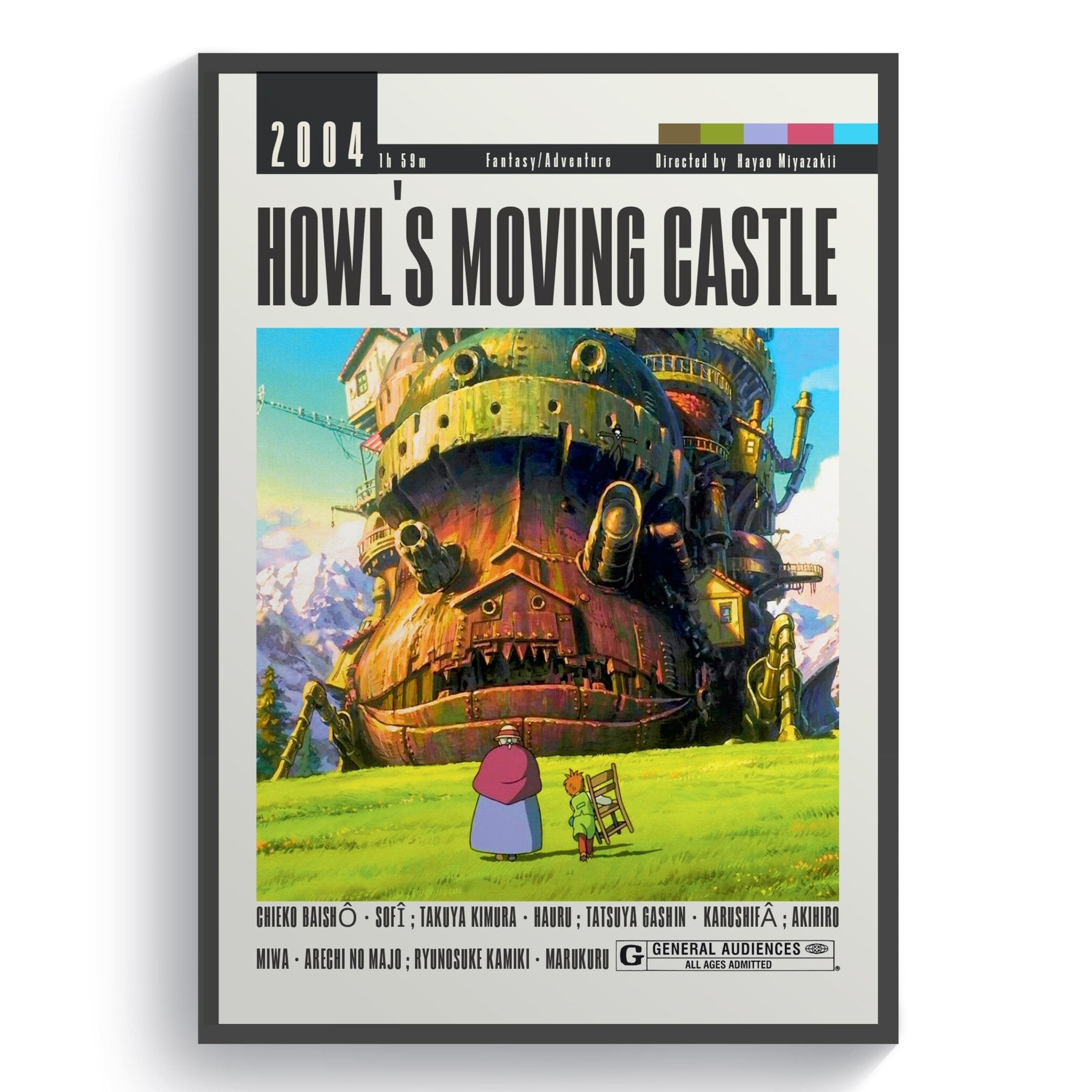 Howl's Moving Castle Movie | Classic Anime Film Posters - 98typesModern Minimal Movies