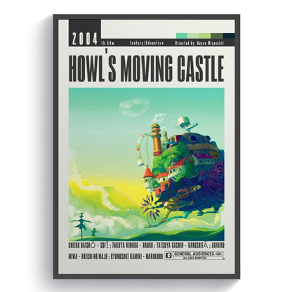 Howl's Moving Castle Movie | Classic Anime Film Posters - 98typesModern Minimal Movies