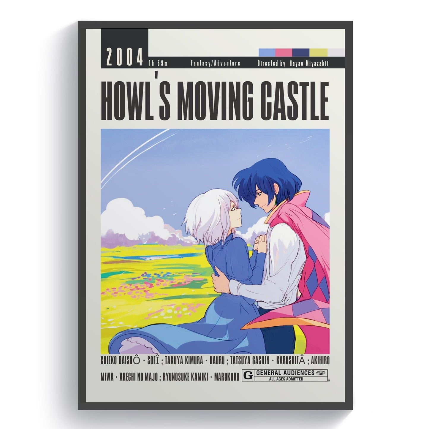 Howl's Moving Castle Movie | Classic Anime Film Posters - 98typesModern Minimal Movies