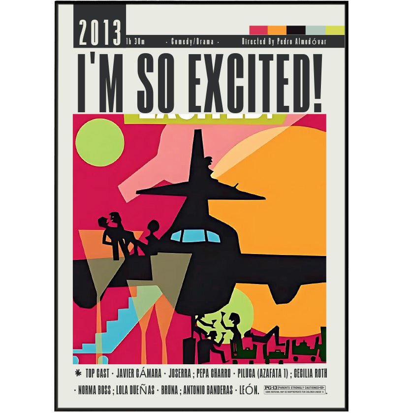 I'm So Excited! Movie Poster - 98typesModern Minimal Movies