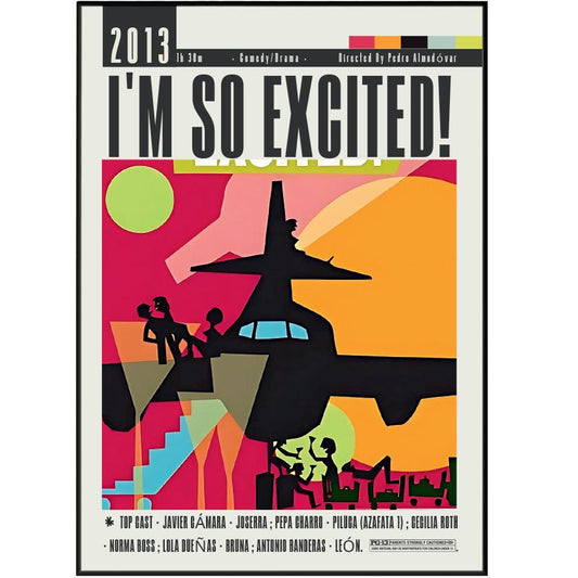 I'm So Excited! Movie Poster - 98typesModern Minimal Movies