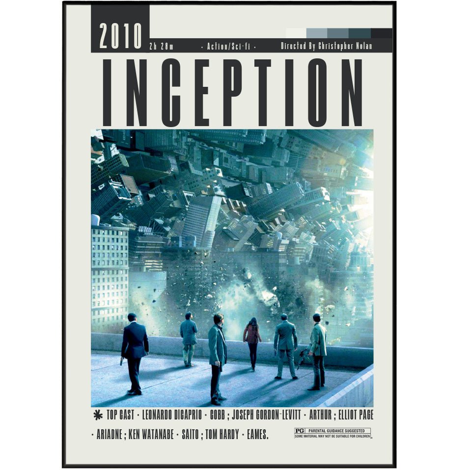 Inception 2010 Movie Posters - 98typesModern Minimal Movies