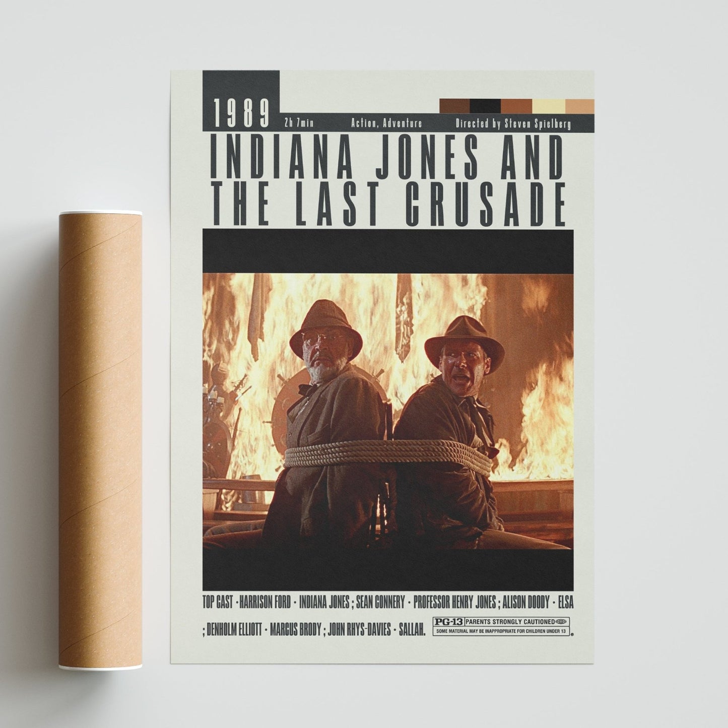 Indiana Jones and the Last Crusade Poster | Steven Spielberg Films - 98typesModern Minimal Movies