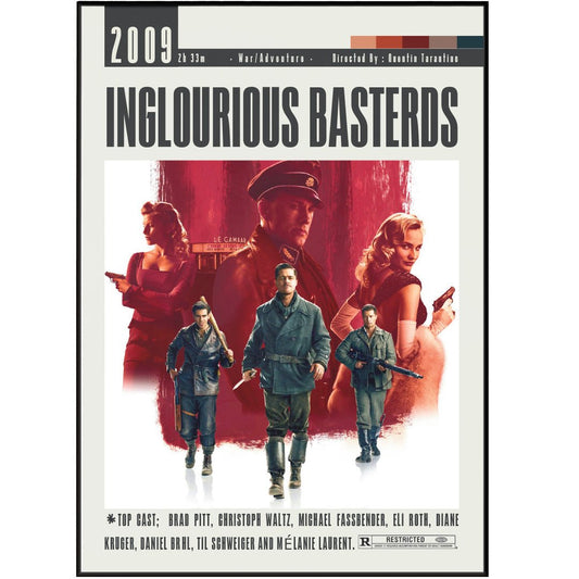 Inglourious Basterds Movie Poster - 98typesModern Minimal Movies