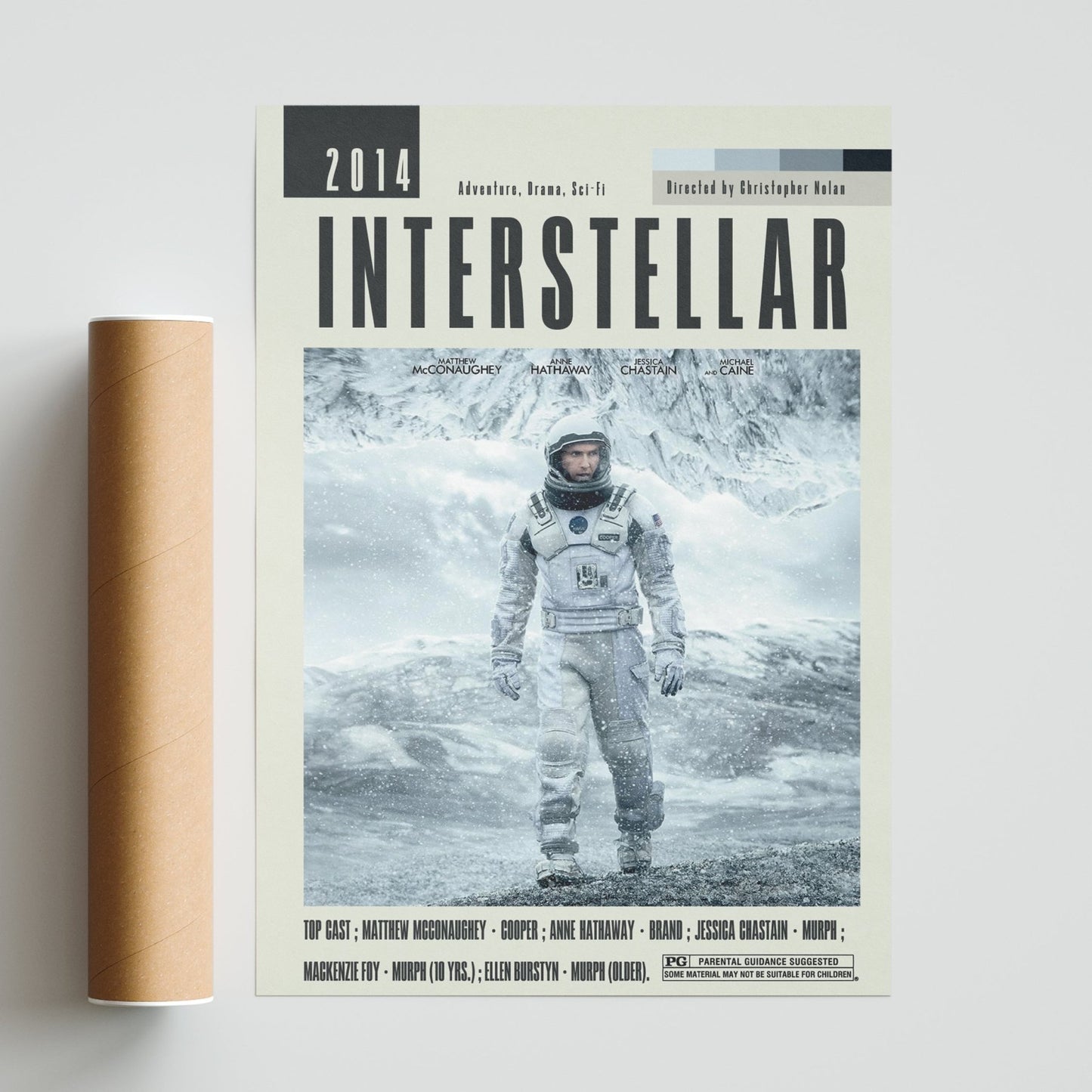 Interstellar Poster | Christopher Nolan Films - 98typesModern Minimal Movies