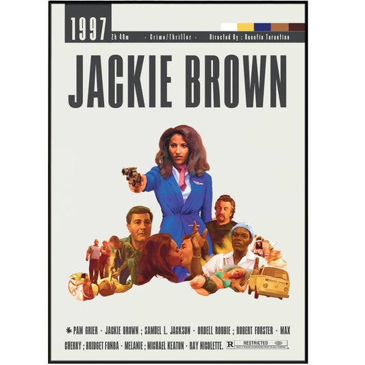 Jackie Brown Movie Poster - 98typesModern Minimal Movies