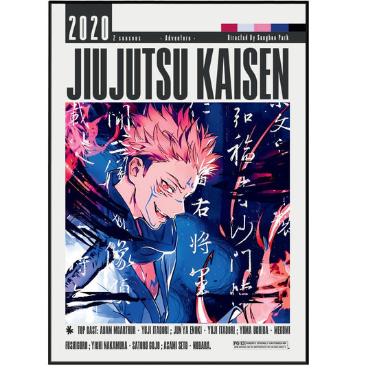 Jiujutsu Kaisen 2020 Film Poster - 98typesModern Minimal Movies