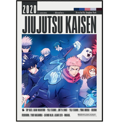 Jiujutsu Kaisen 2020 Film Posters - 98typesModern Minimal Movies