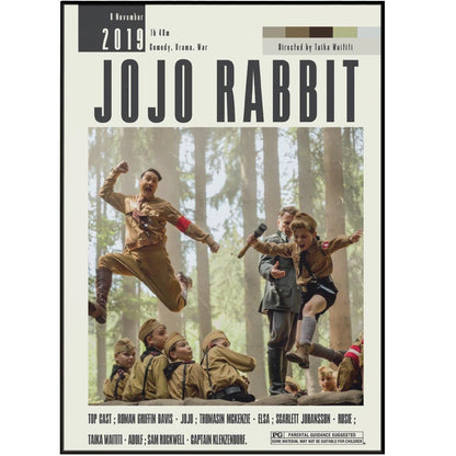 JoJo Rabbit Poster | Taika Waititi Movies - 98typesModern Minimal Movies