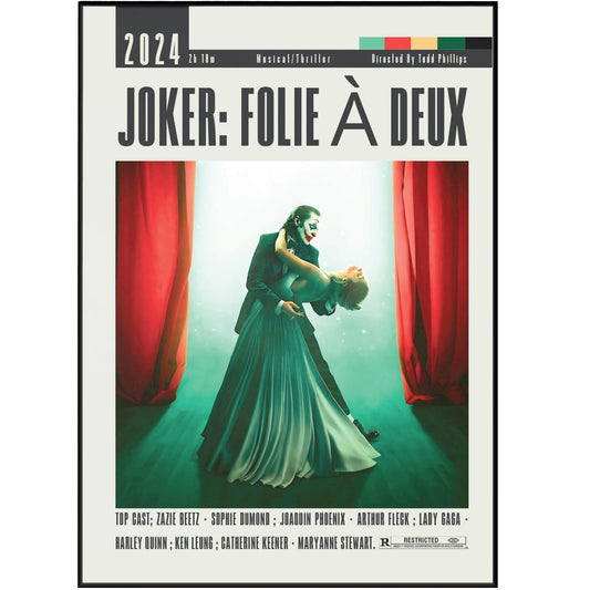 Joker Folie a Deux Movie Poster - 98typesModern Minimal Movies