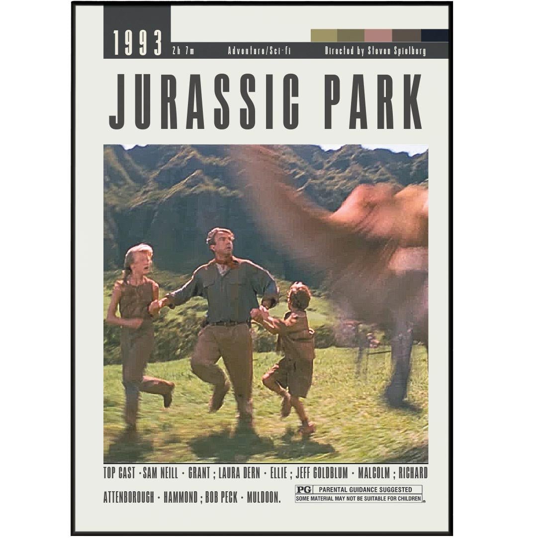 Jurassic Park Poster | Steven Spielberg Movies - 98typesModern Minimal Movies