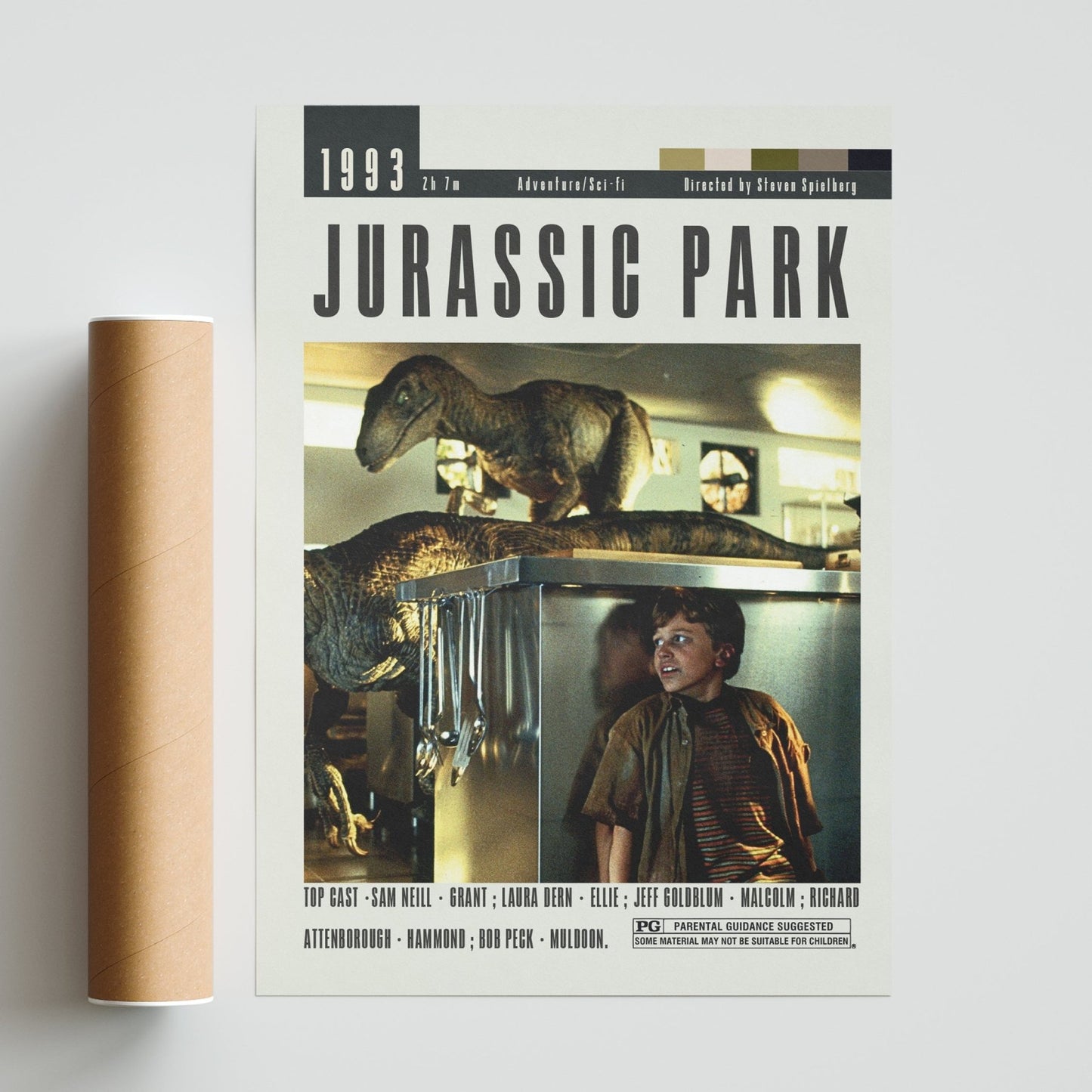 Jurassic Park Poster | Steven Spielberg Movies - 98typesModern Minimal Movies