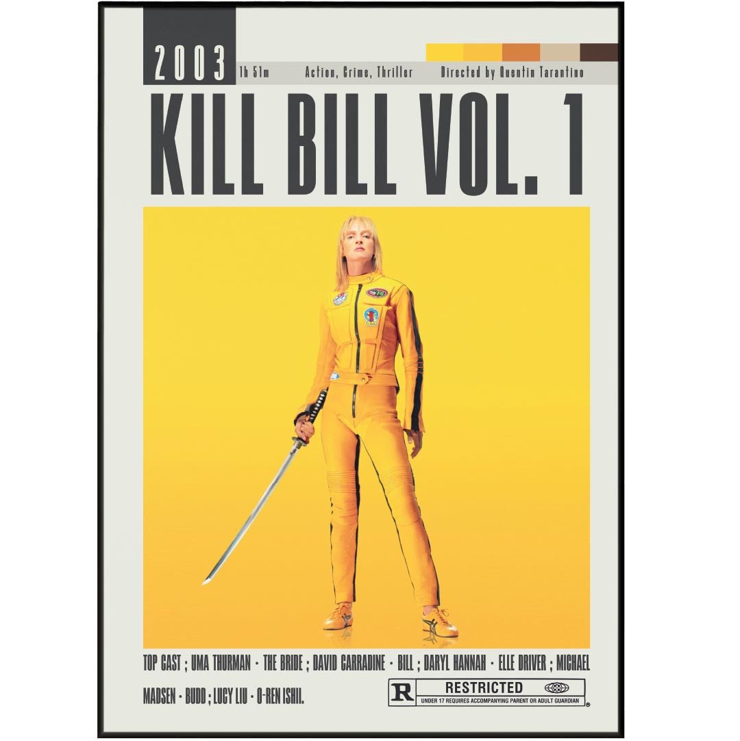 Kill Bill Posters | Quentin Tarantino Movies - 98typesModern Minimal Movies