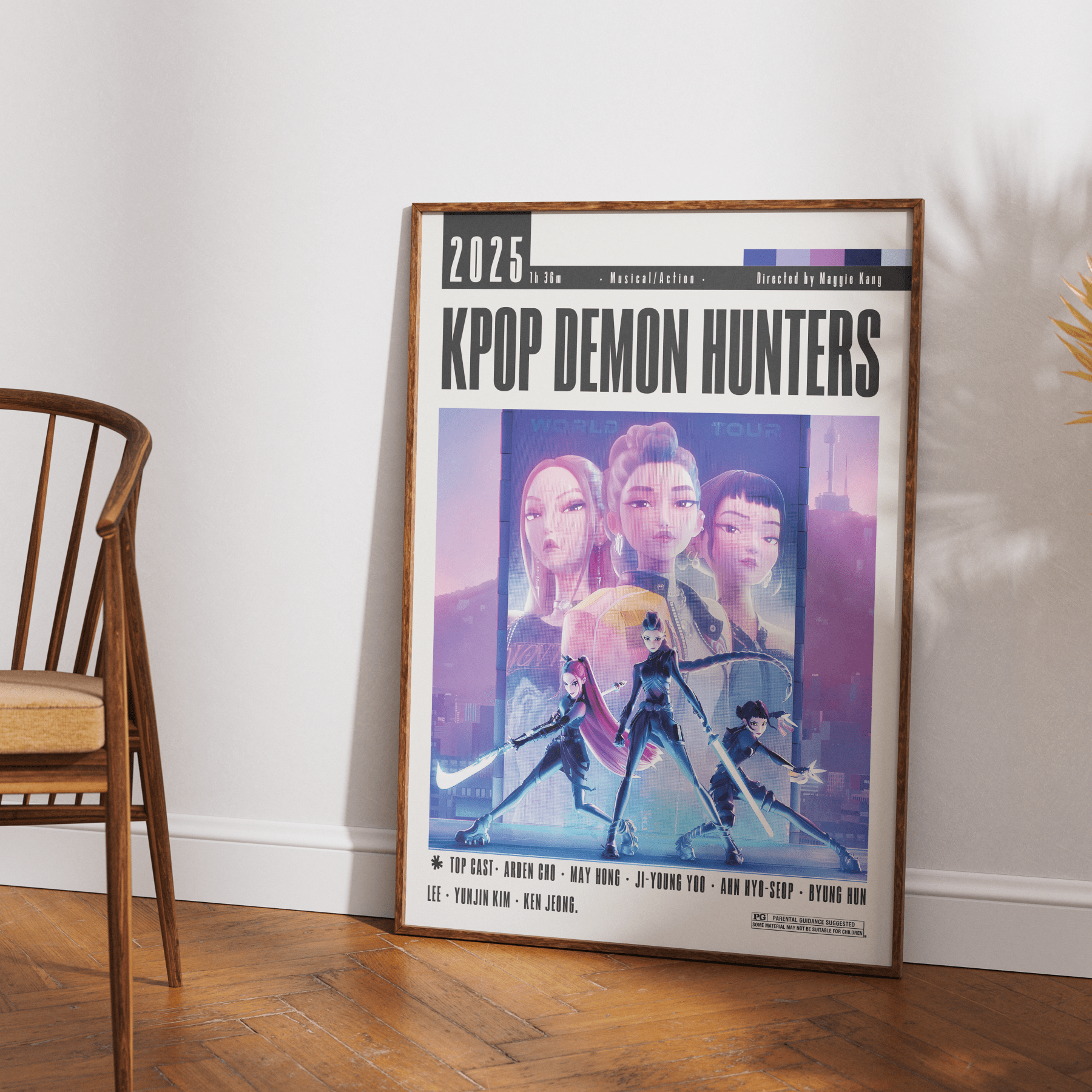 KPop Demon Hunters Films Poster - 98typesModern Minimal Movies