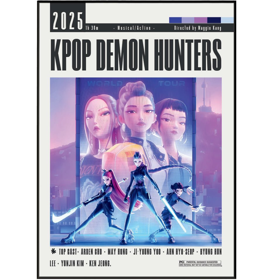 KPop Demon Hunters Films Poster - 98typesModern Minimal Movies