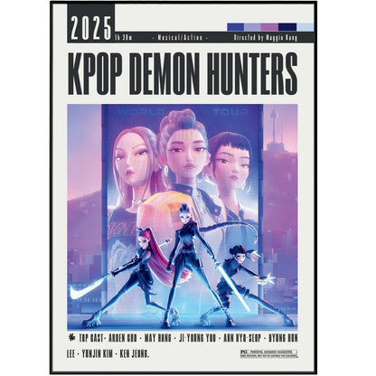 KPop Demon Hunters Films Poster - 98typesModern Minimal Movies