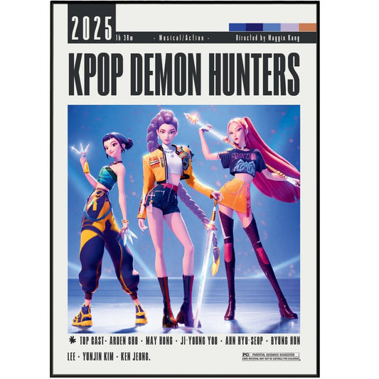 KPop Demon Hunters Films Posters - 98typesModern Minimal Movies