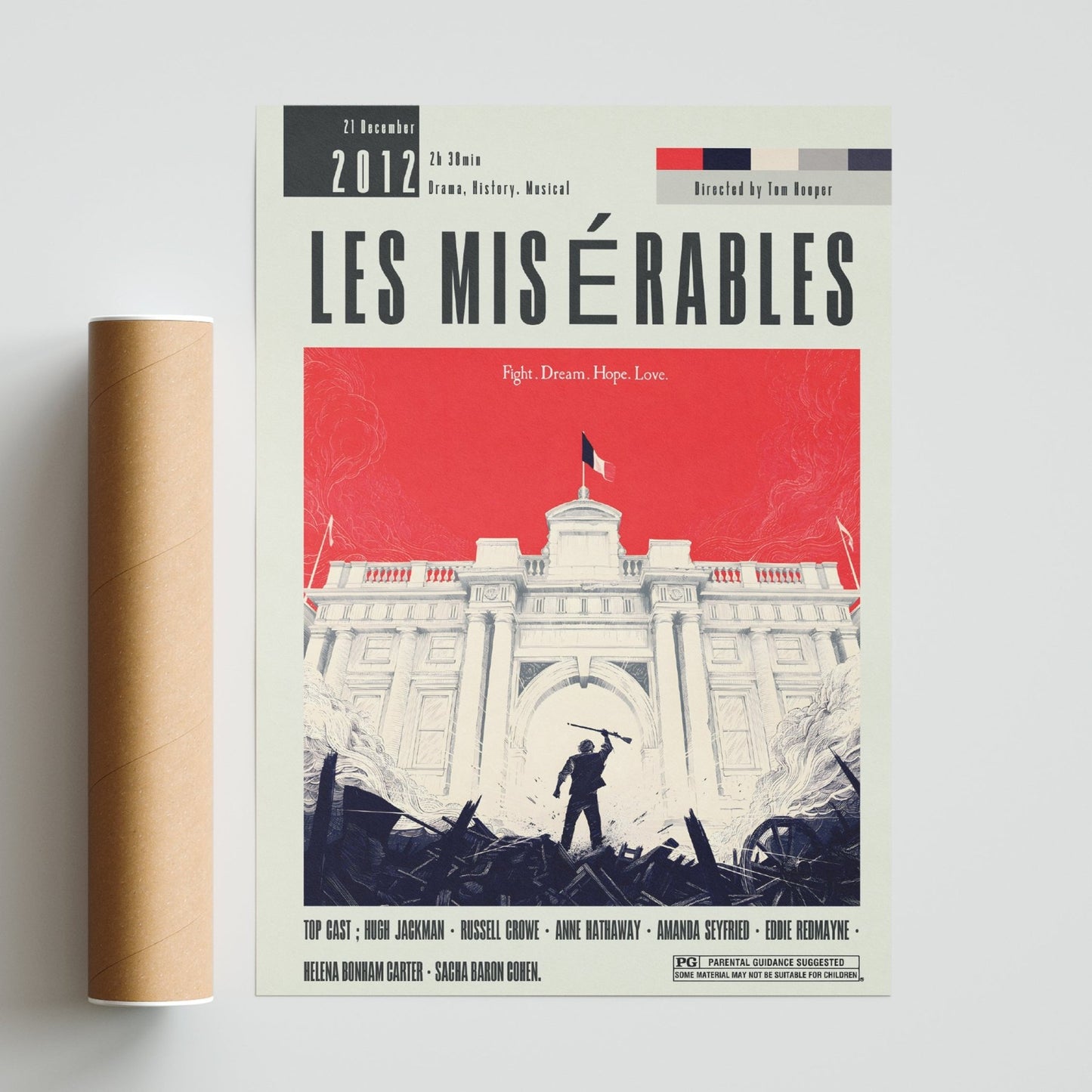 Les Misérables Poster | Tom Hooper Movies - 98typesModern Minimal Movies