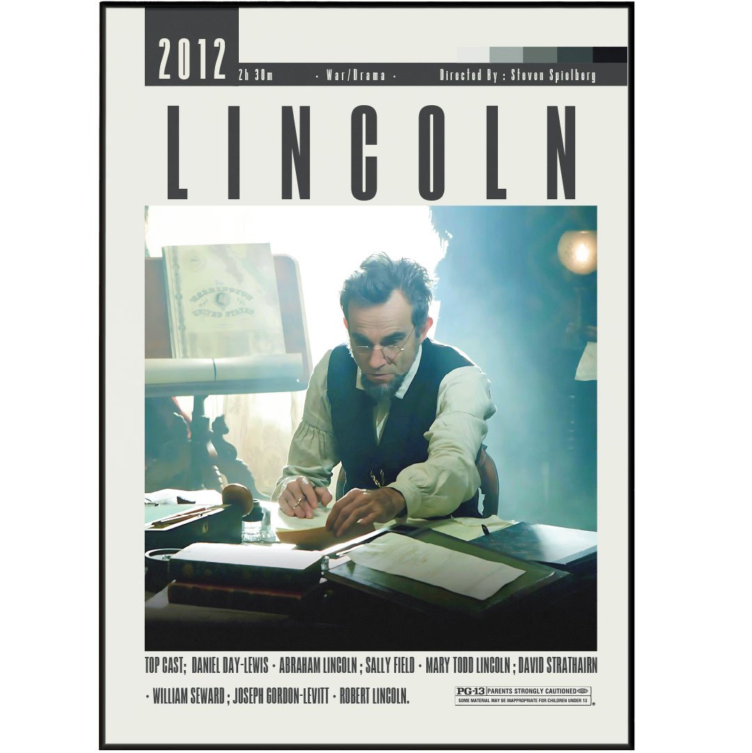 Lincoln Movie Poster - 98typesModern Minimal Movies