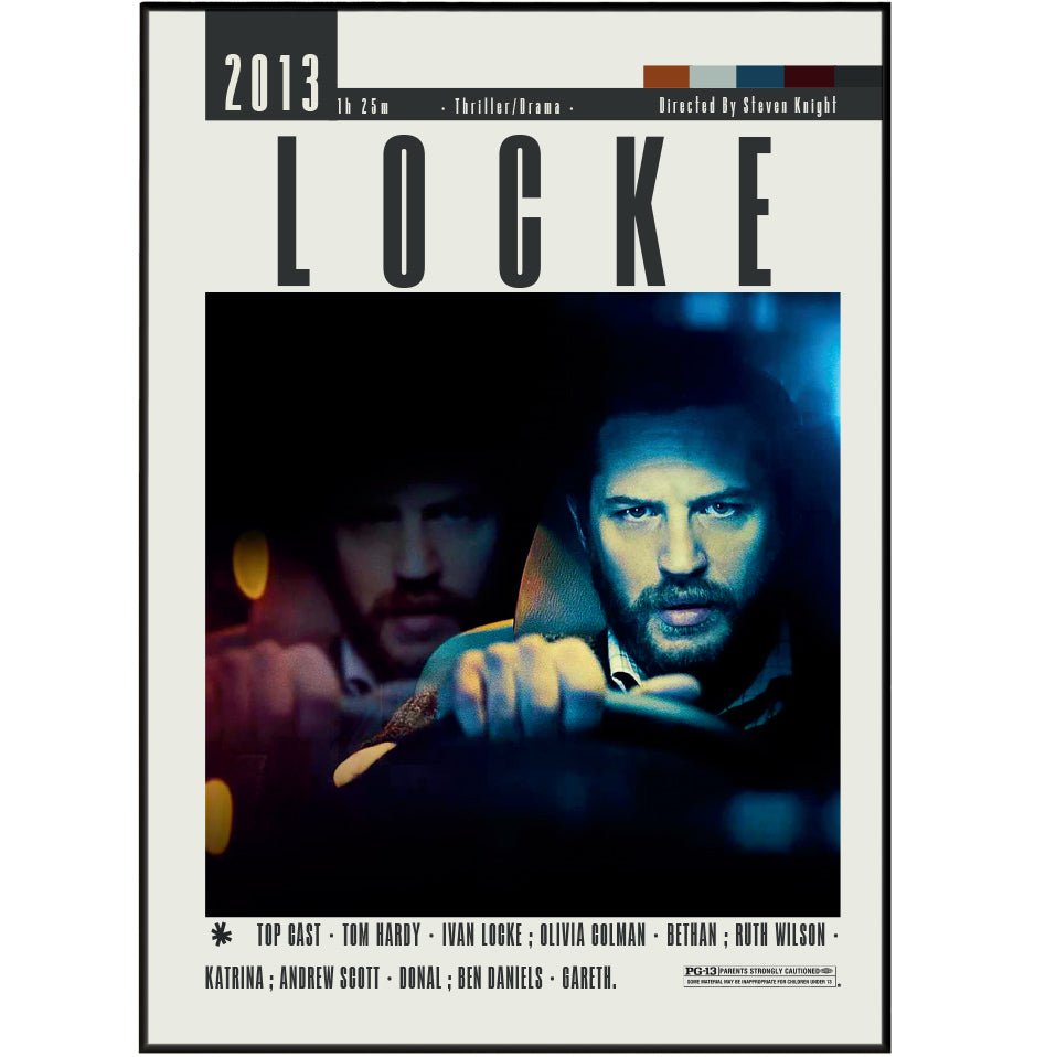 Locke Movie 2013 Posters - 98typesModern Minimal Movies