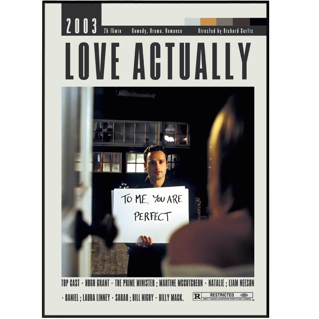 Love Actually Poster | Richard Curtis Movies - 98typesModern Minimal Movies