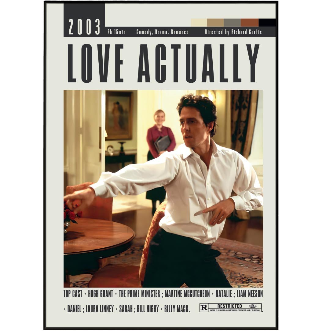 Love Actually Poster | Richard Curtis Movies - 98typesModern Minimal Movies