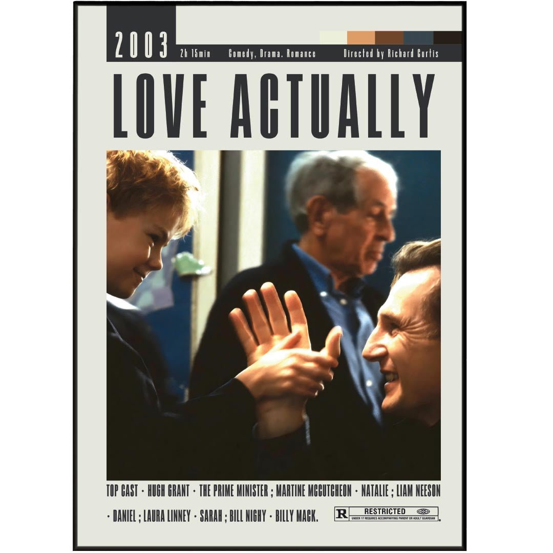 Love Actually Poster | Richard Curtis Movies - 98typesModern Minimal Movies