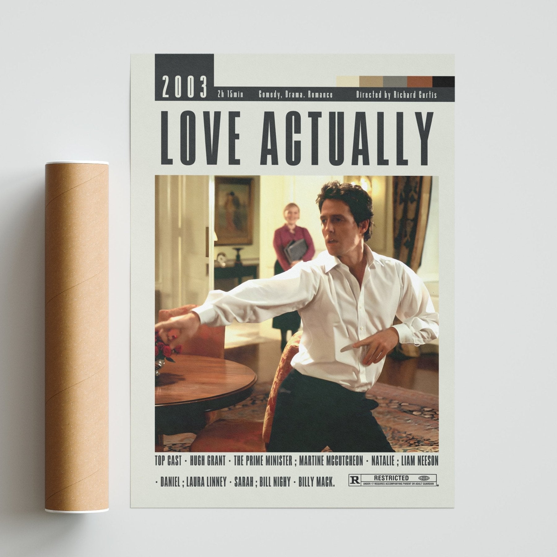 Love Actually Poster | Richard Curtis Movies - 98typesModern Minimal Movies