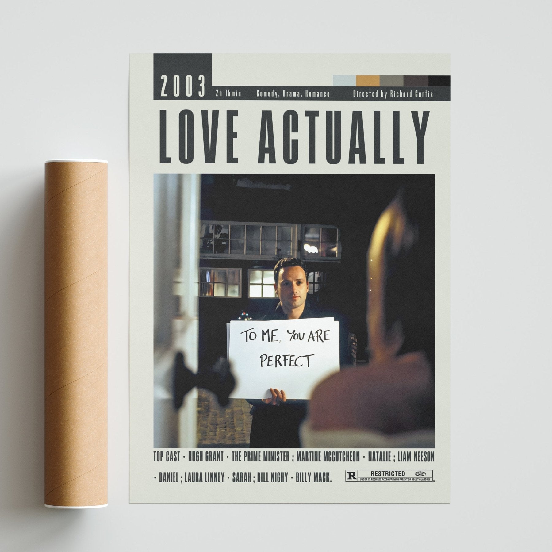 Love Actually Poster | Richard Curtis Movies - 98typesModern Minimal Movies