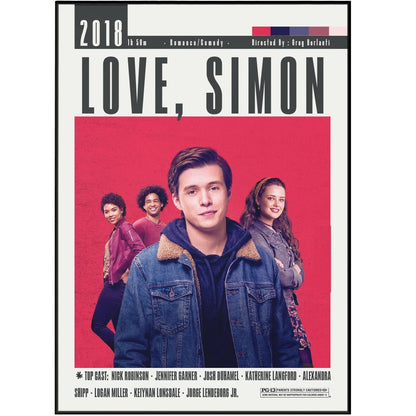 Love, Simon Movie Poster - 98typesModern Minimal Movies