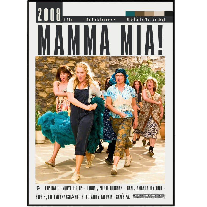 Mamma Mia! Movie Poster - 98typesModern Minimal Movies