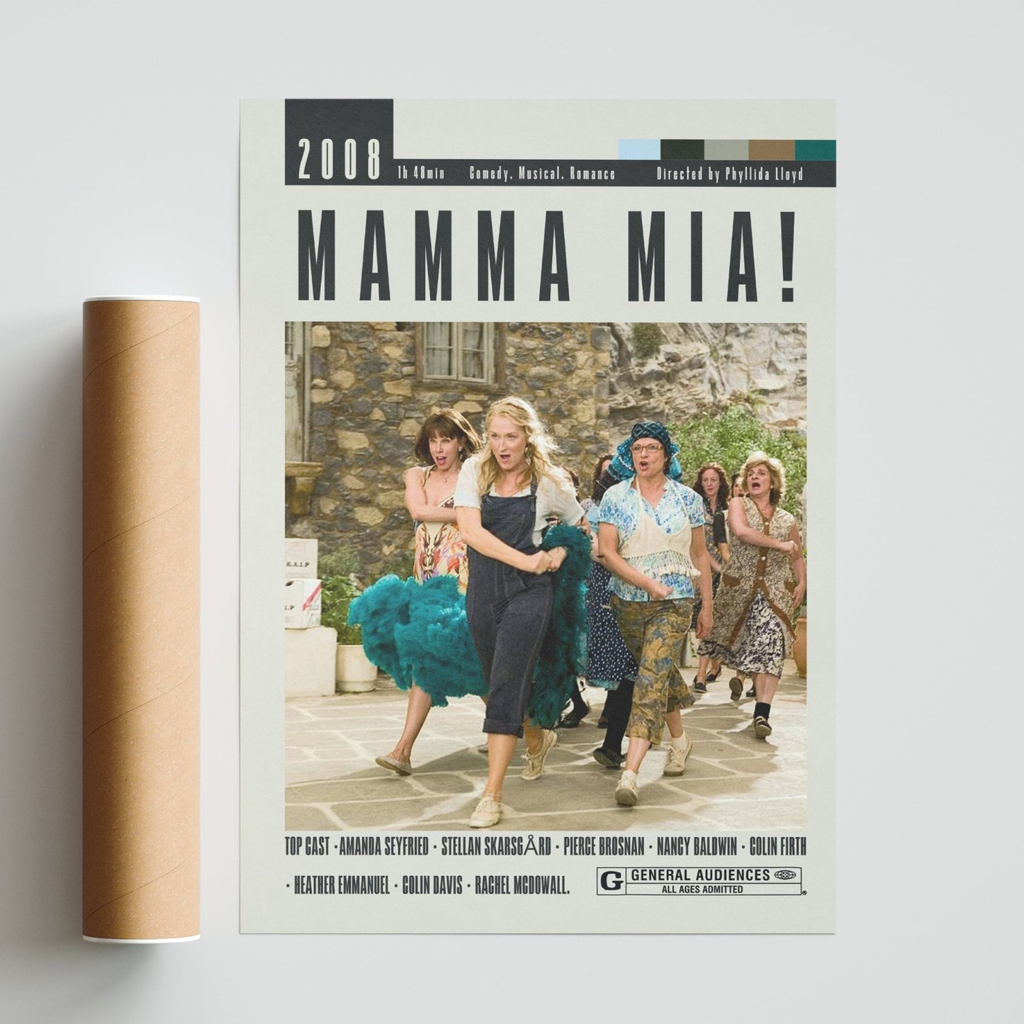 Mamma Mia! Poster | Phyllida Lloyd Movies - 98typesModern Minimal Movies