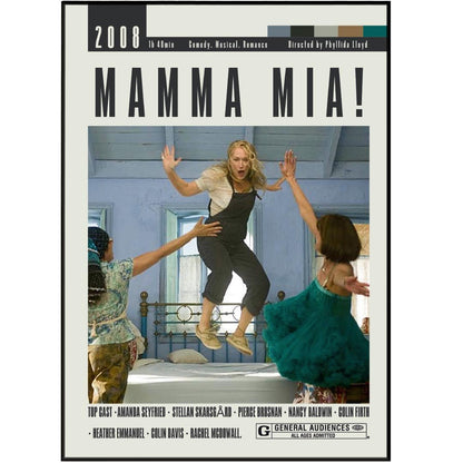 Mamma Mia! Poster | Phyllida Lloyd Movies - 98typesModern Minimal Movies