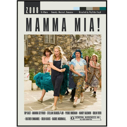 Mamma Mia! Poster | Phyllida Lloyd Movies - 98typesModern Minimal Movies